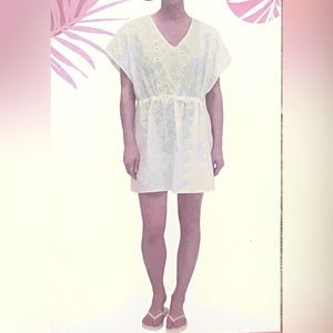 White V-Neck Cover-Up